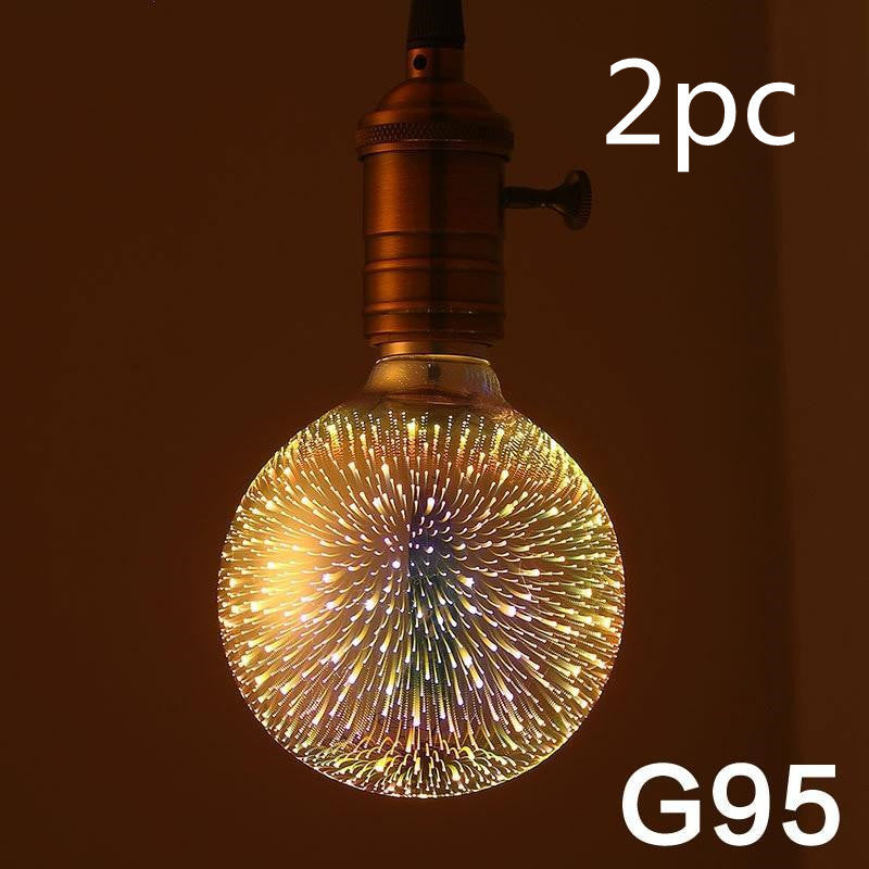 LED Light Bulb 3D Decoration Bulb Firework 110 220V
