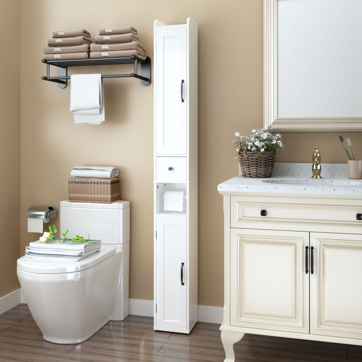 Slim Tall Bathroom Storage Cabinet