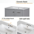 Modern Bathroom Cabinet With Sink Combo Set