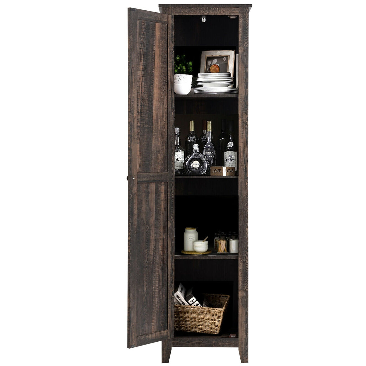 Linen Tower Bathroom Storage Cabinet