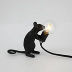 Postmodern Resin Animal Rat Mouse Table Lamp Small Mini Mouse Cute LED Night Lights Home Décor Desk Lights Bedside Lamp Decorative Table Lamp Cute Study Lamps for Bedroom Décor (