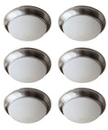 13"w 1-Light LED Flush Mount [6 PACK] Ceiling Lights Brushed Nickel Finish