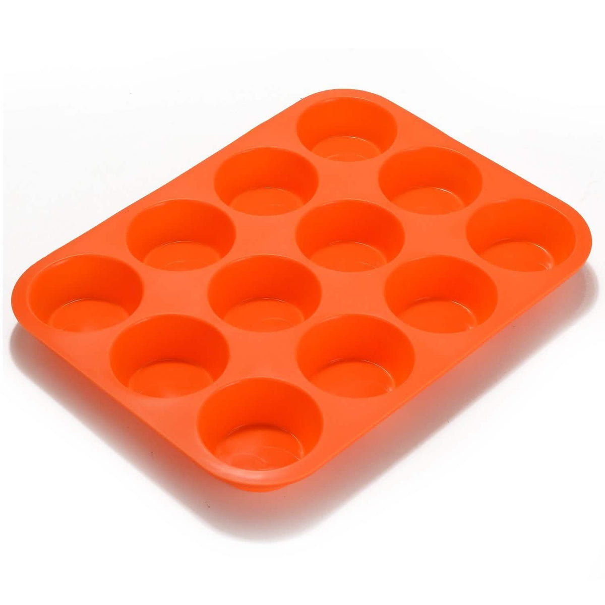 12 Cup Non-Stick Cupcakes, Muffin Baking Pan Silicone Mold