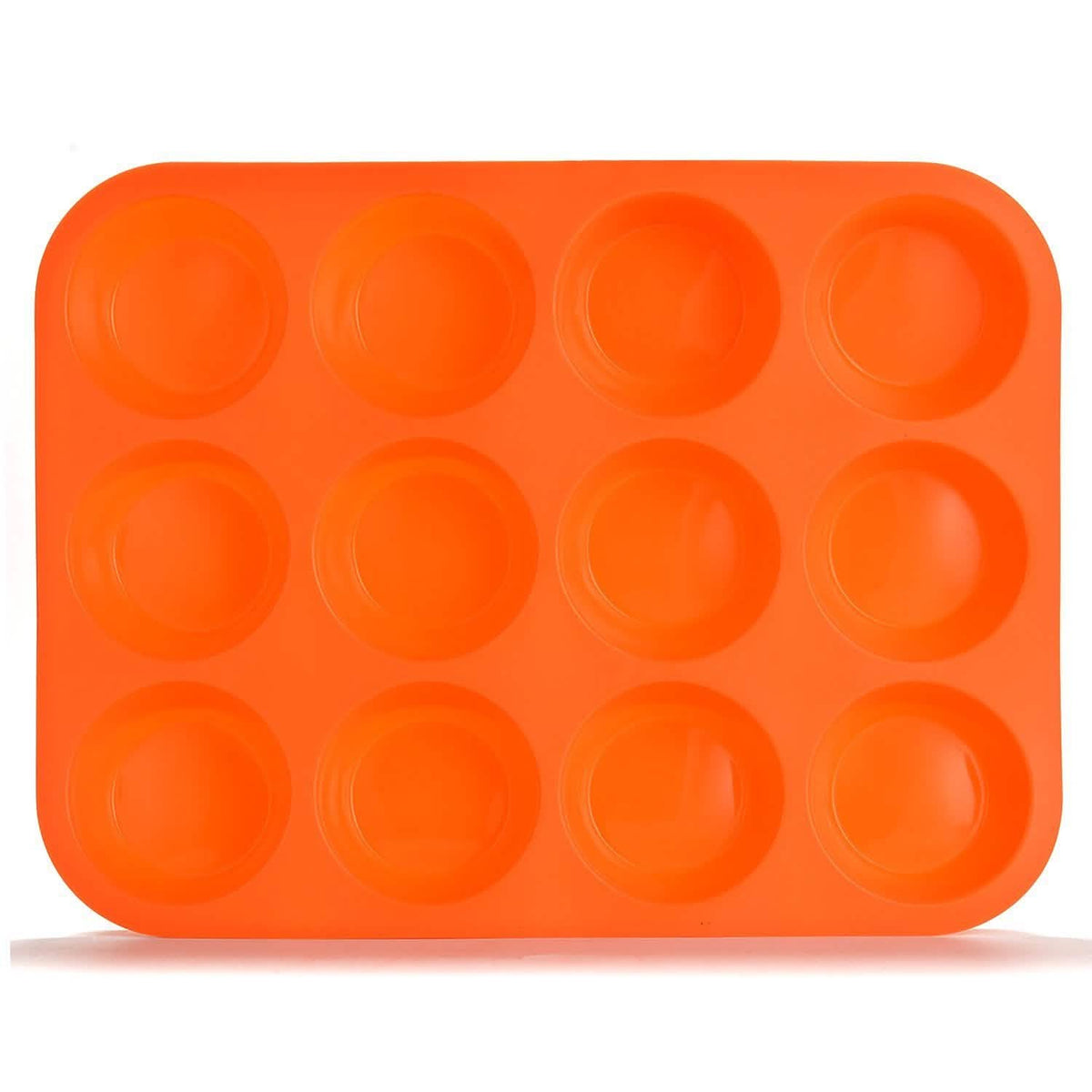 12 Cup Non-Stick Cupcakes, Muffin Baking Pan Silicone Mold