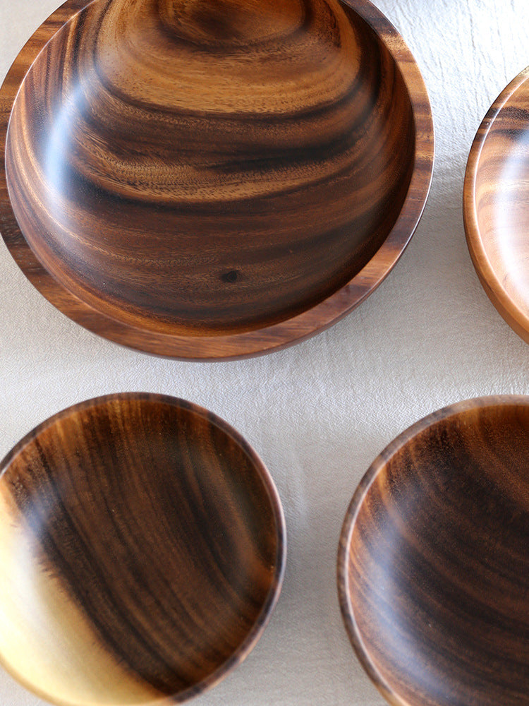 Kitchen Natural Wooden Bowl Household