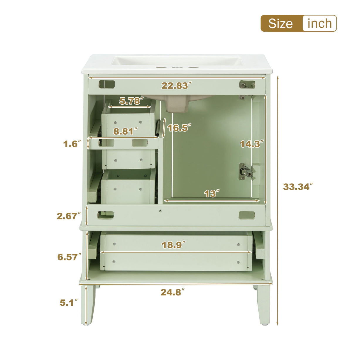Modern Bathroom Cabinet With Sink Combo Set