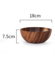 Kitchen Natural Wooden Bowl Household