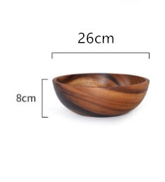 Kitchen Natural Wooden Bowl Household