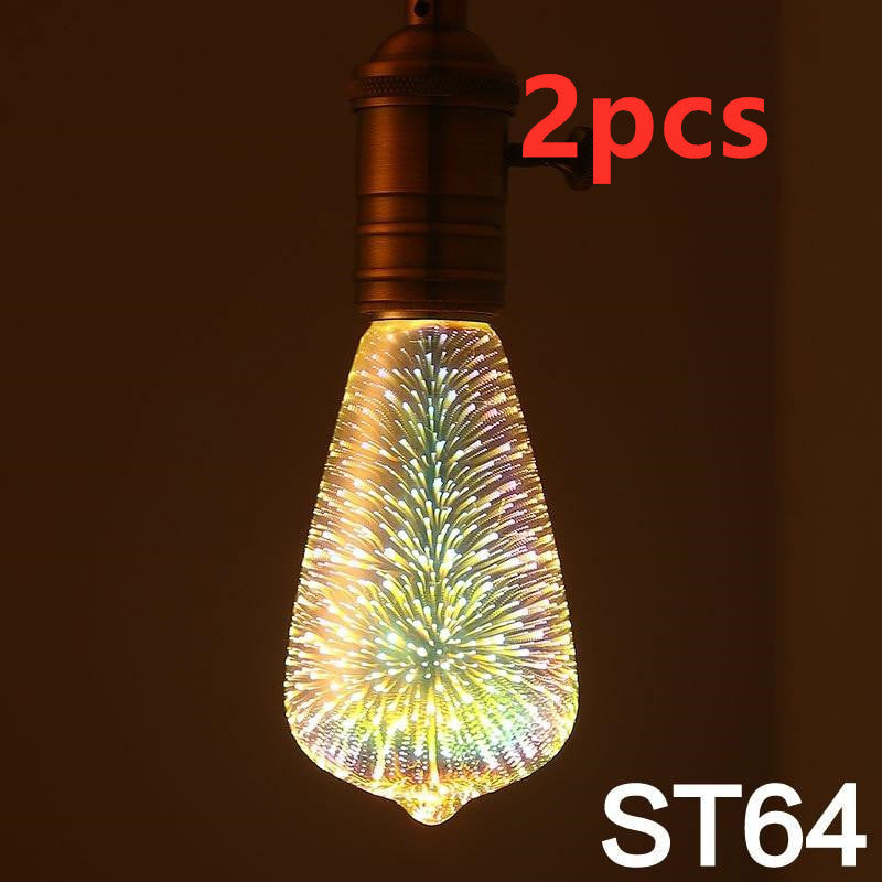 LED Light Bulb 3D Decoration Bulb Firework 110 220V