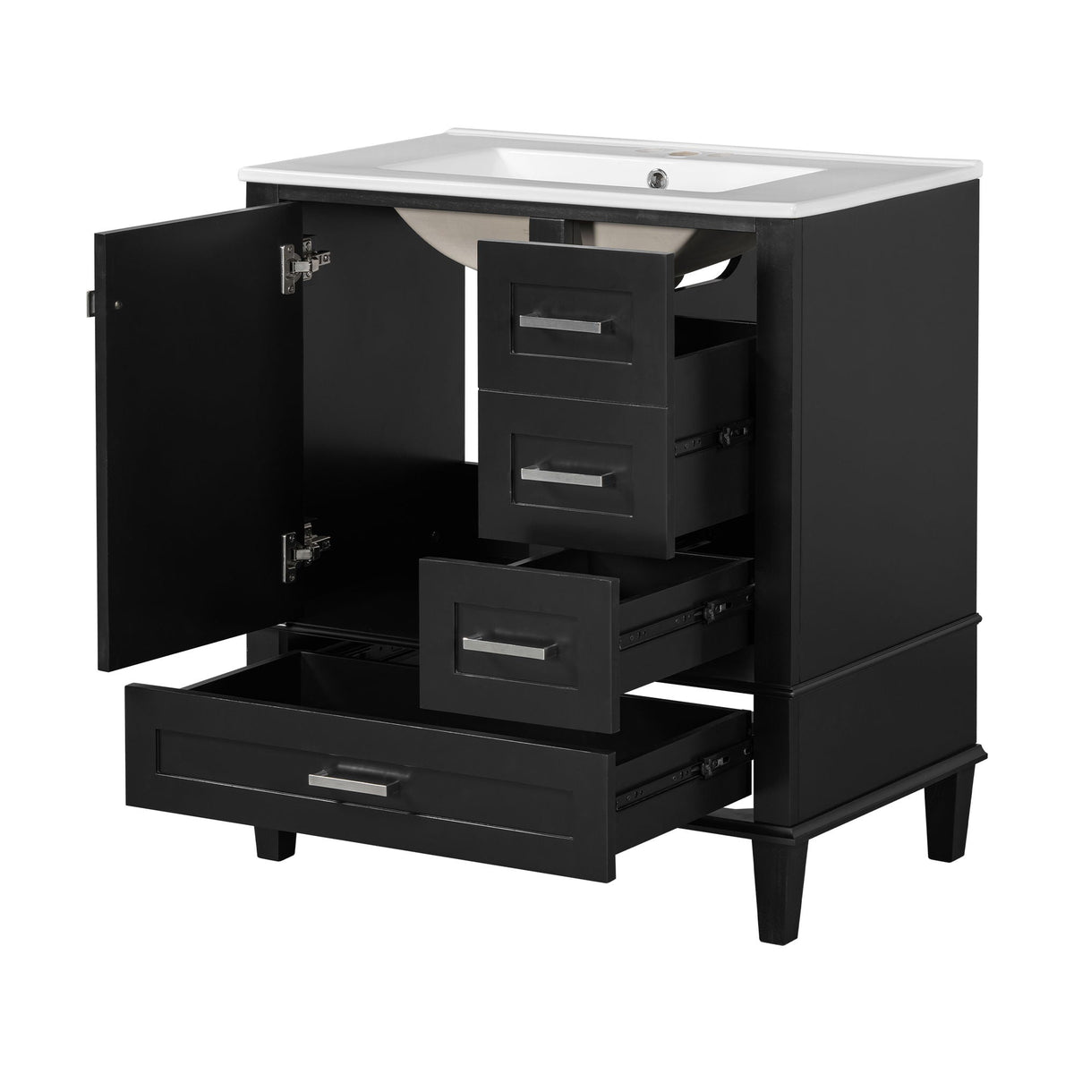 Modern Bathroom Cabinet With Sink Combo Set