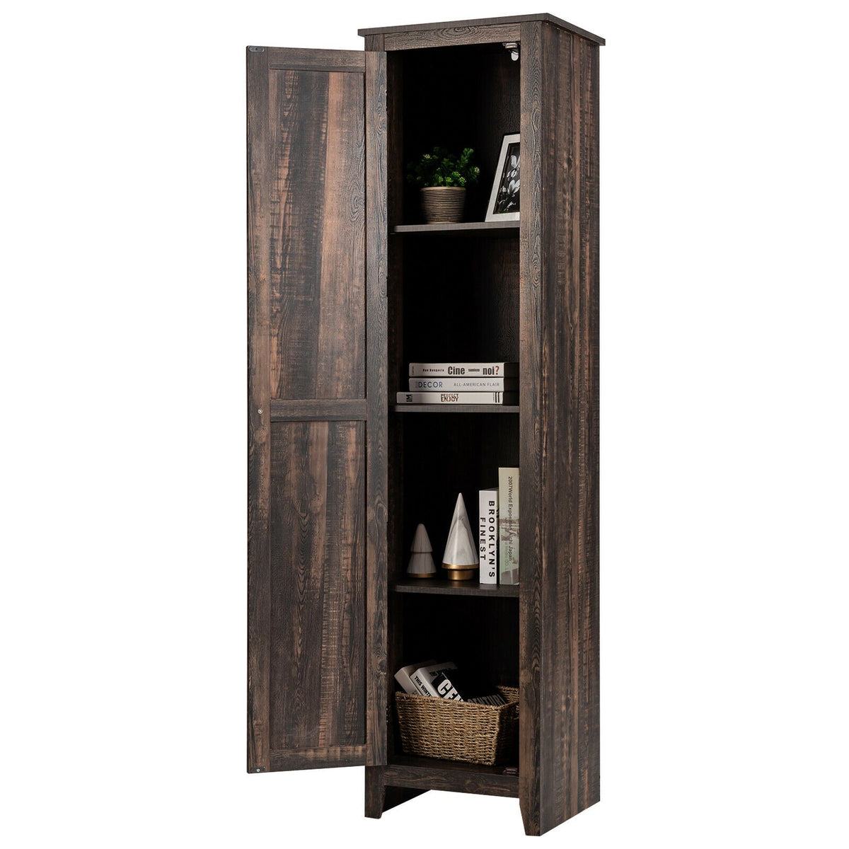 Linen Tower Bathroom Storage Cabinet