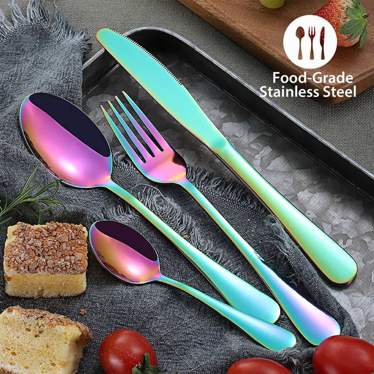 4-Piece Flatware Set Stainless Steel Silverware