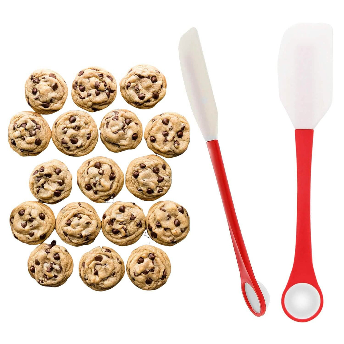 2-in-1 Silicone One Tablespoon Cookie Scoop and Spatula