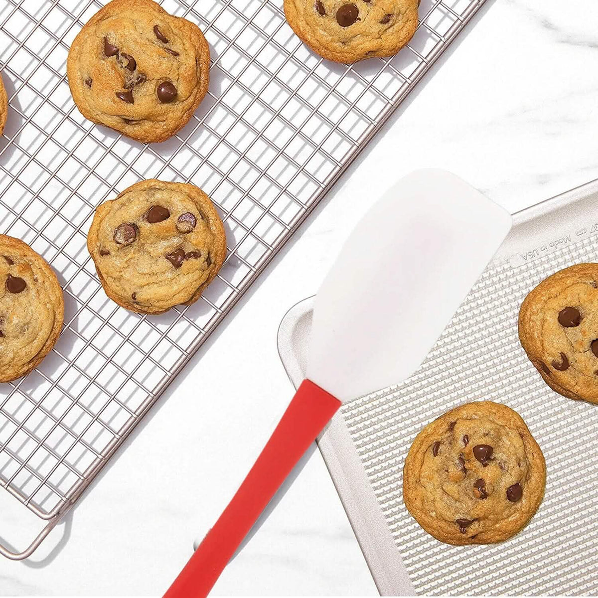 2-in-1 Silicone One Tablespoon Cookie Scoop and Spatula