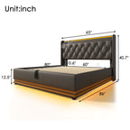 Upholstered Bed, Hydraulic Storage Bed (Without Mattress)