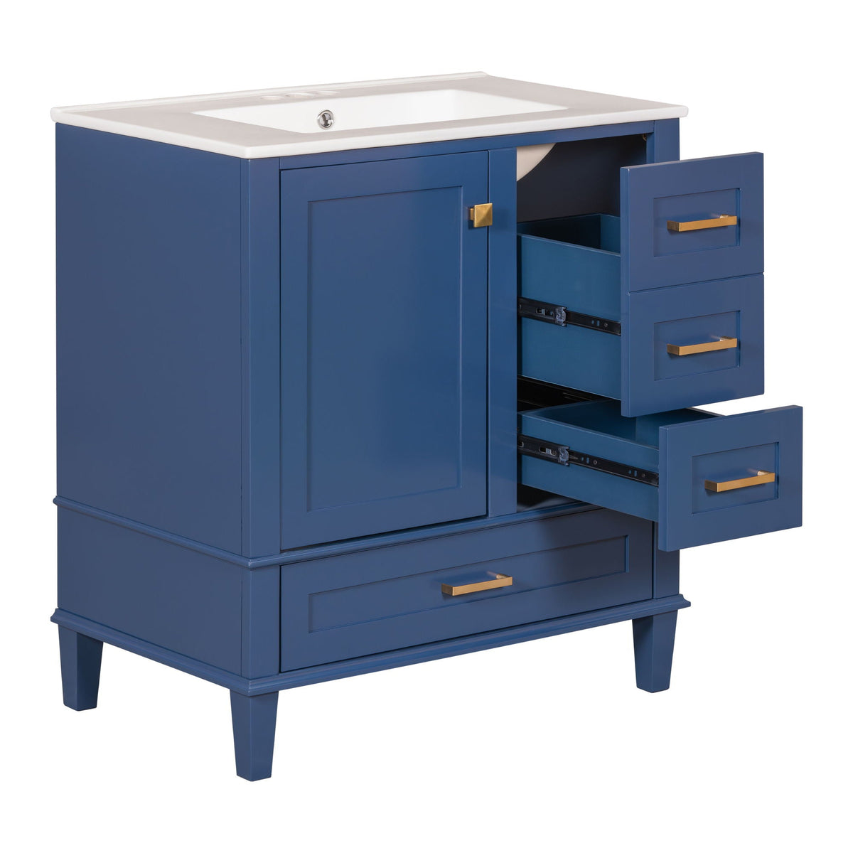 Modern Bathroom Cabinet With Sink Combo Set