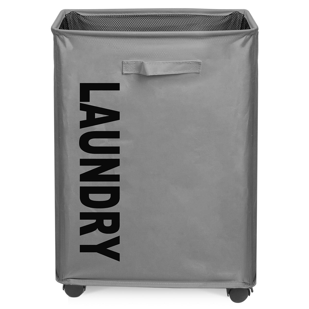 82L/21.6Gal Large Rolling Laundry Hamper Collapsible Tall Laundry Basket with Wheels