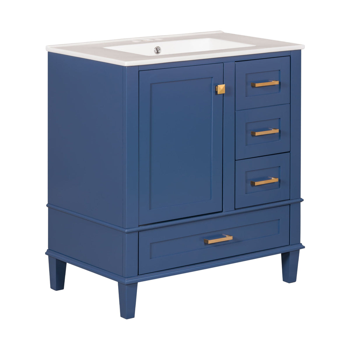 Modern Bathroom Cabinet With Sink Combo Set