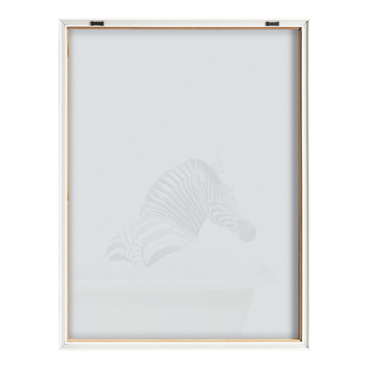Blake Bathroom Bubble Bath Zebra Framed Printed Glass