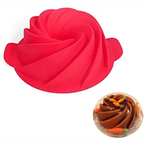 2PCS New Luxury Large Spiral shape silicone Bundt Cake Pan 10- inch