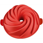 2PCS New Luxury Large Spiral shape silicone Bundt Cake Pan 10- inch