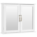 2-Tier Bathroom Wall-Mounted Mirror Storage Cabinet