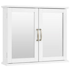 2-Tier Bathroom Wall-Mounted Mirror Storage Cabinet