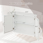 2-Tier Bathroom Wall-Mounted Mirror Storage Cabinet