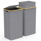 2Pcs Collapsible Laundry Hamper with Lid Handle 100L/26.4Gal