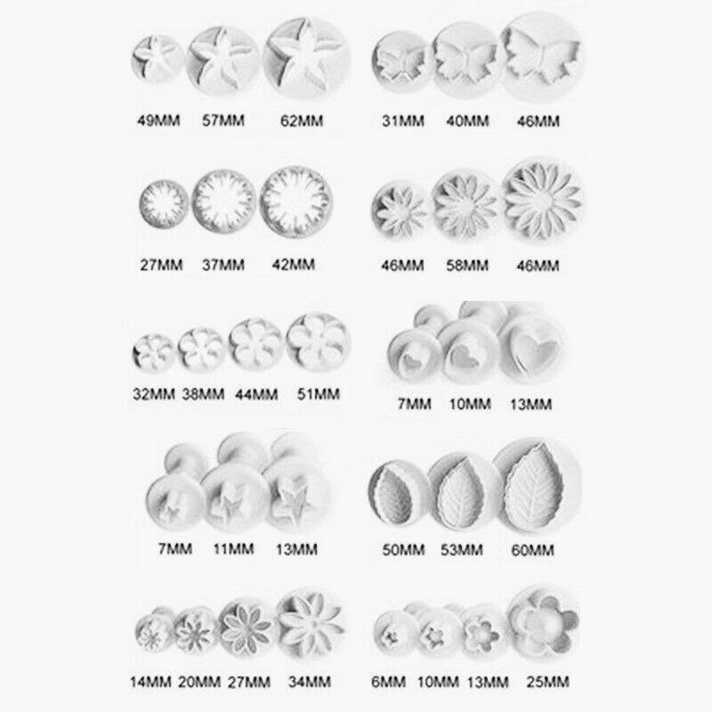 33pcs Fondant Cutter Cake Tools