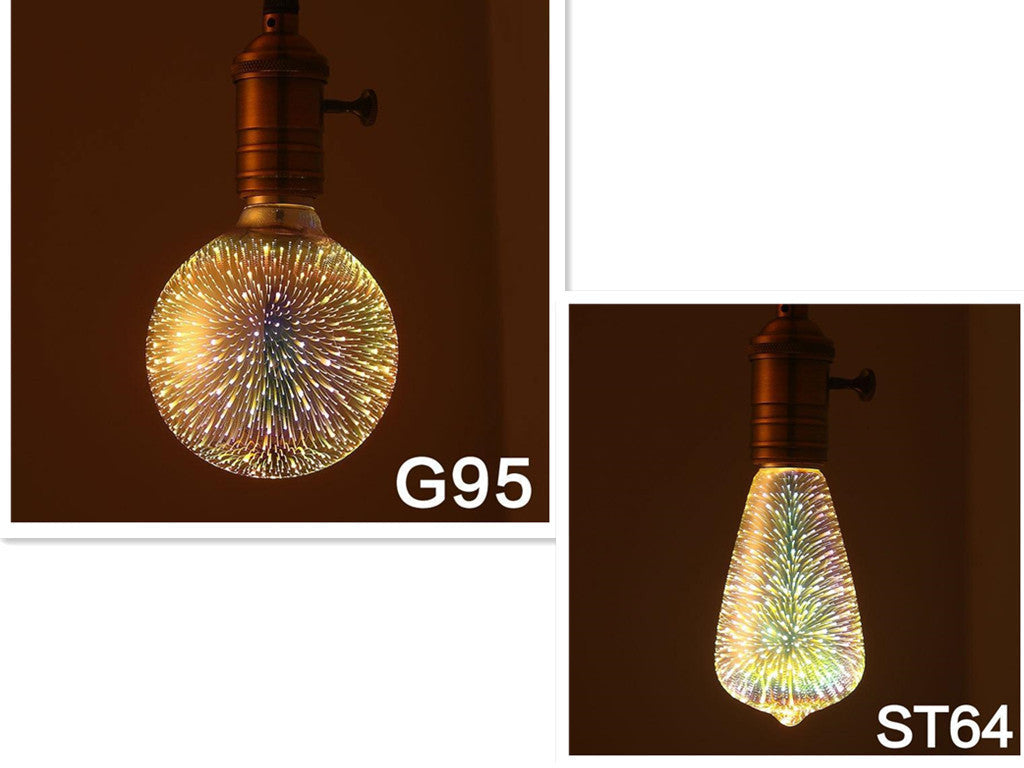 LED Light Bulb 3D Decoration Bulb Firework 110 220V