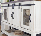 Valebeck - Dining Room Server - White / Brown