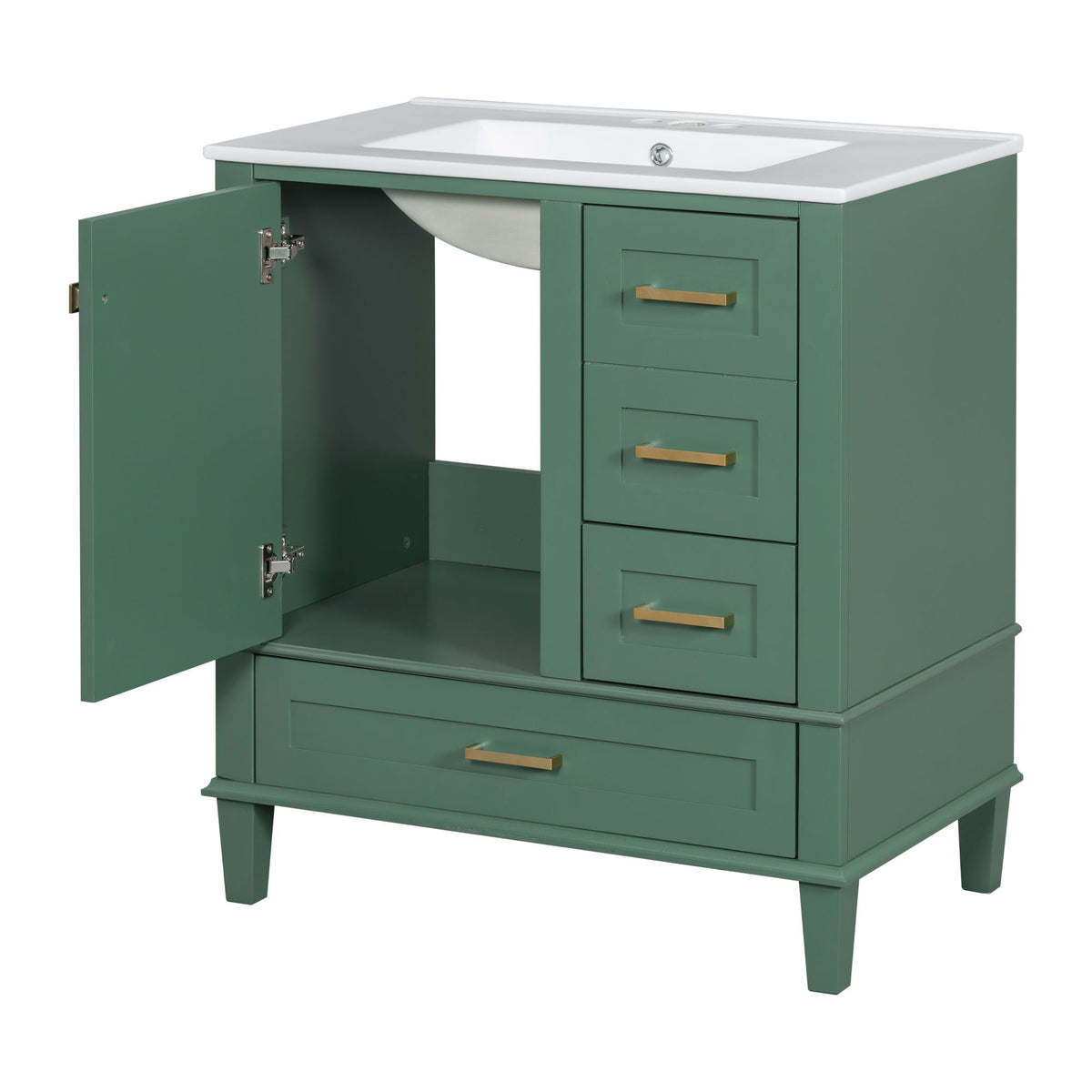 Modern Bathroom Cabinet With Sink Combo Set