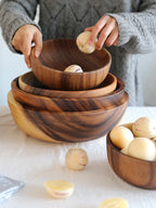 Kitchen Natural Wooden Bowl Household