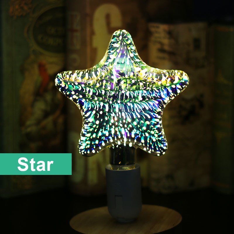 LED Light Bulb 3D Decoration Bulb Firework 110 220V
