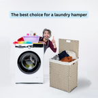 Laundry Hamper With Lid PE Rattan