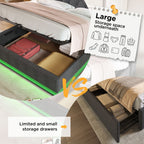Upholstered Bed, Hydraulic Storage Bed (Without Mattress)