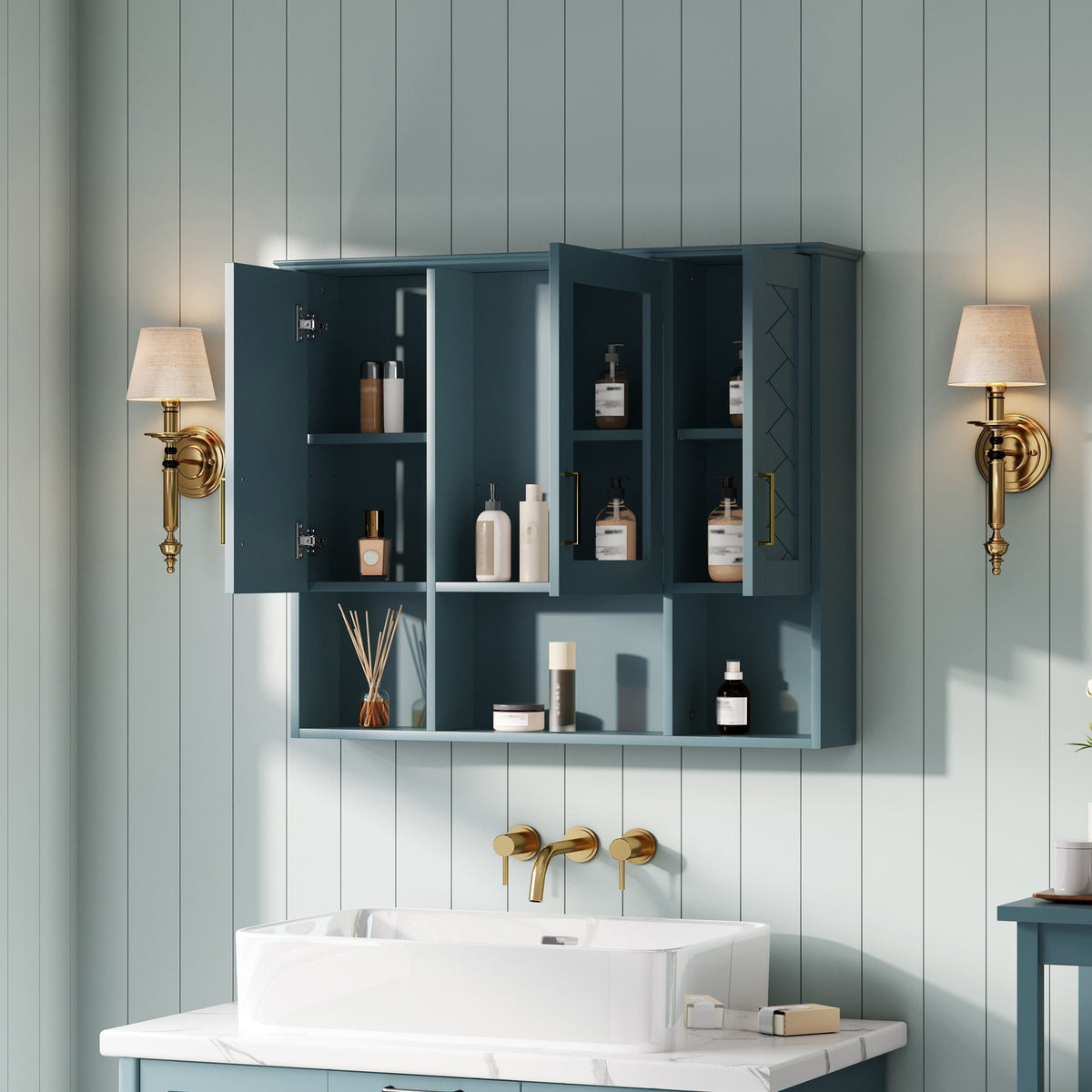 Modern Wall Mounted Medicine Cabinet With Adjustable Shelves