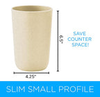 Cooler Kitchen Modern Slim Bamboo Utensil Holder Caddy | Rust Proof and Dishwasher Safe