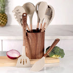 10 Pieces Kitchen Tools Set Wooden Handle