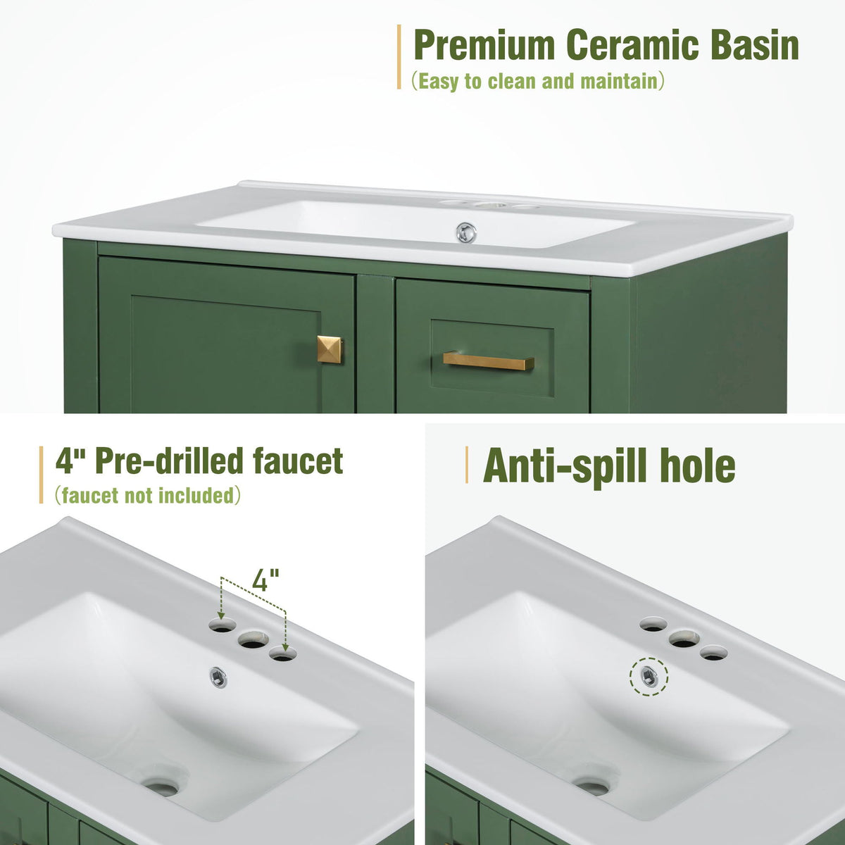 Modern Bathroom Cabinet With Sink Combo Set