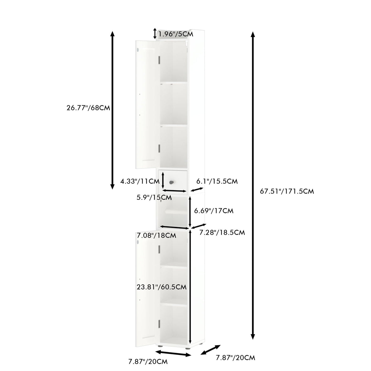 Slim Tall Bathroom Storage Cabinet