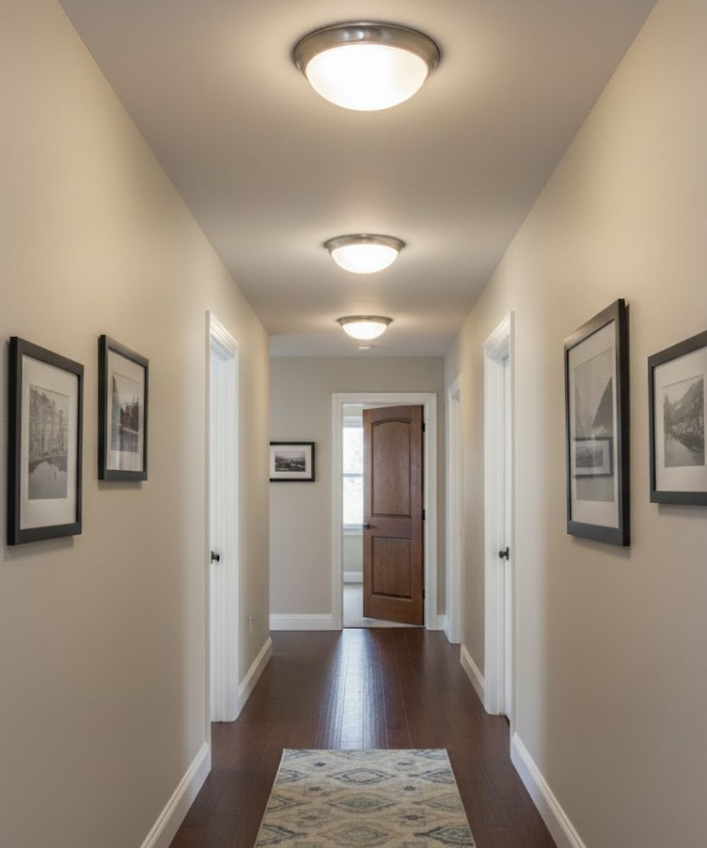 13"w 1-Light LED Flush Mount [6 PACK] Ceiling Lights Brushed Nickel Finish