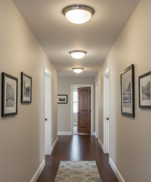 13"w 1-Light LED Flush Mount [6 PACK] Ceiling Lights Brushed Nickel Finish