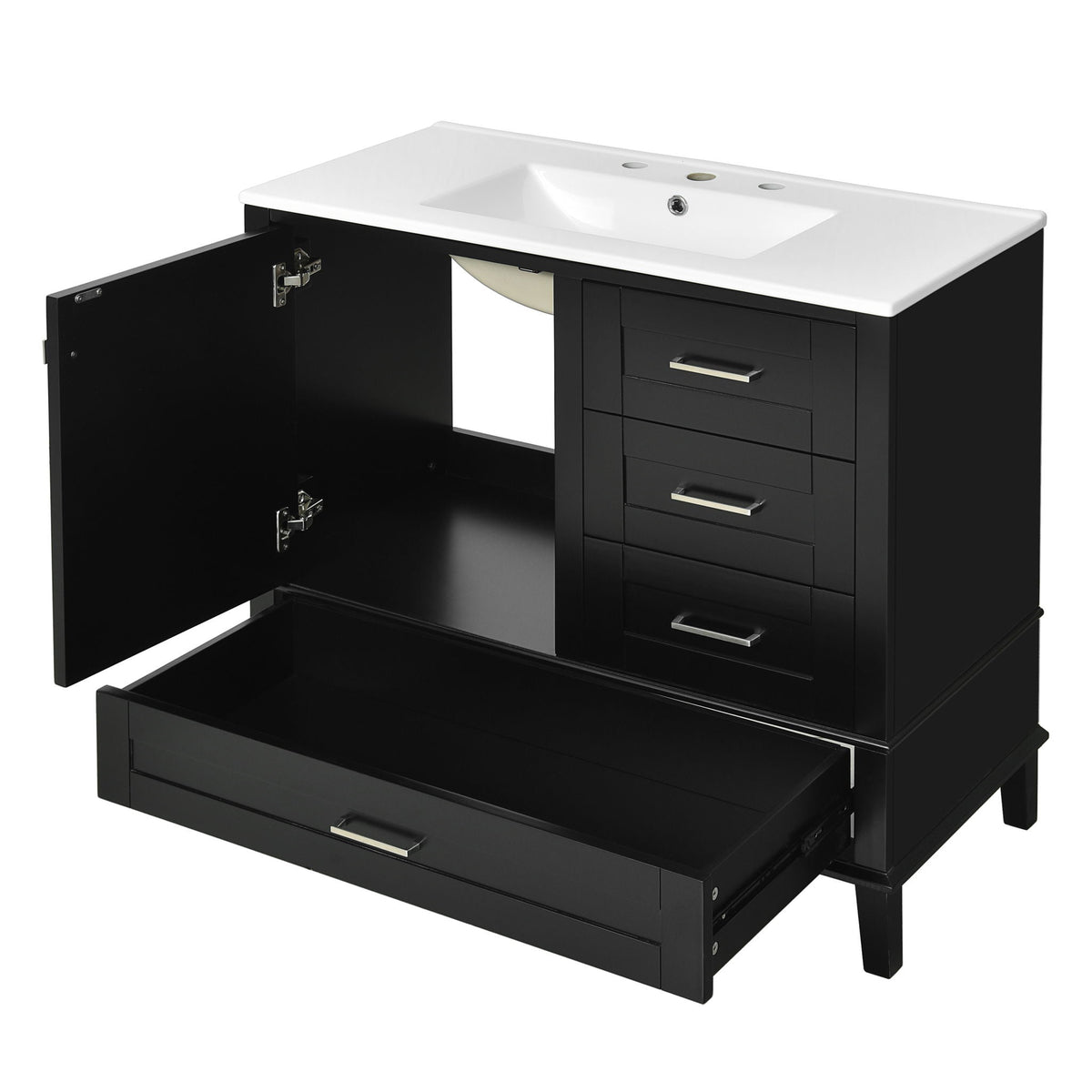 Modern Bathroom Cabinet With Sink Combo Set