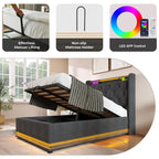 Upholstered Bed, Hydraulic Storage Bed (Without Mattress)