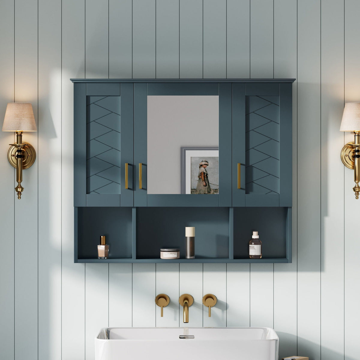 Modern Wall Mounted Medicine Cabinet With Adjustable Shelves