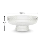 Decorative Fluted Transparent Glass Bowl