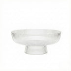 Decorative Fluted Transparent Glass Bowl
