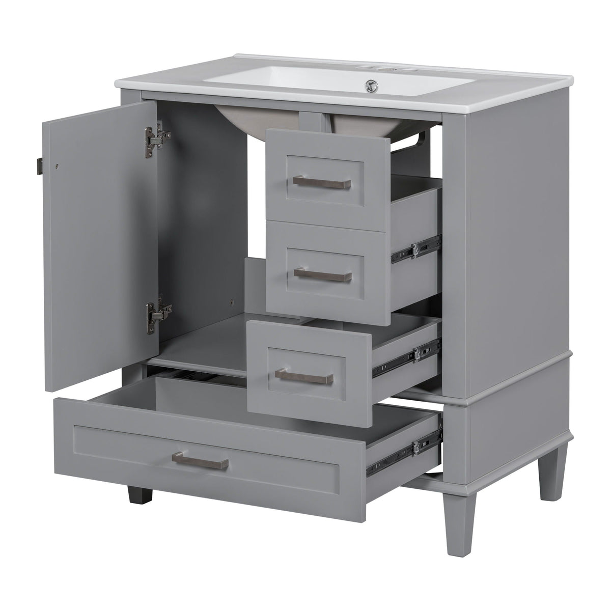 Modern Bathroom Cabinet With Sink Combo Set